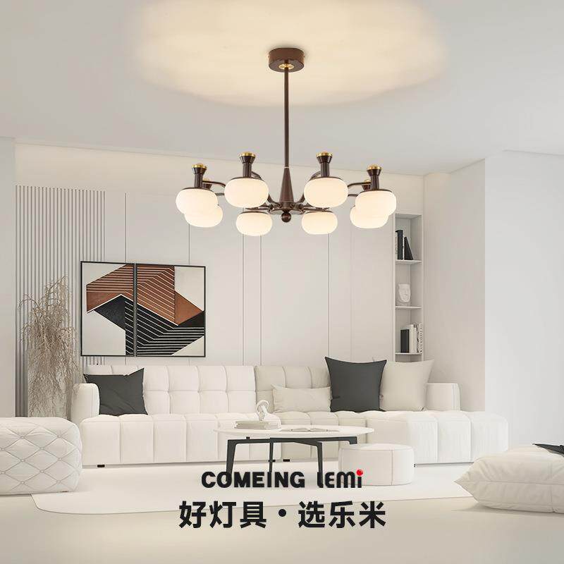【乐米】意式极简客厅吊灯美月法式中古风复古简约北欧轻奢大厅灯