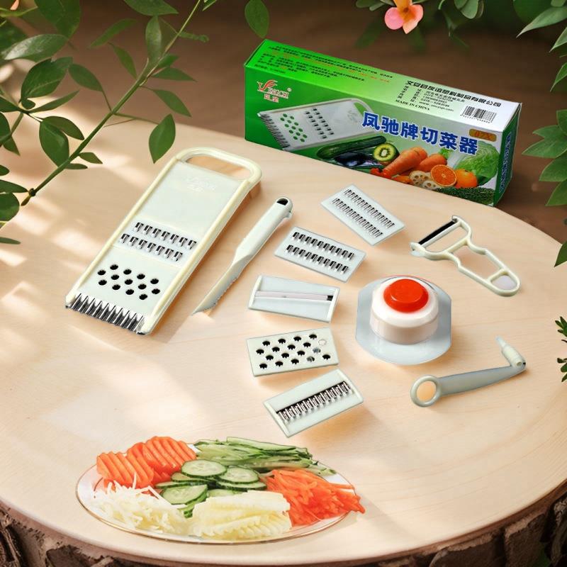 凤驰多功能切菜器刨丝器切丝切片土豆丝器擦菜器切果器鳞器带护手