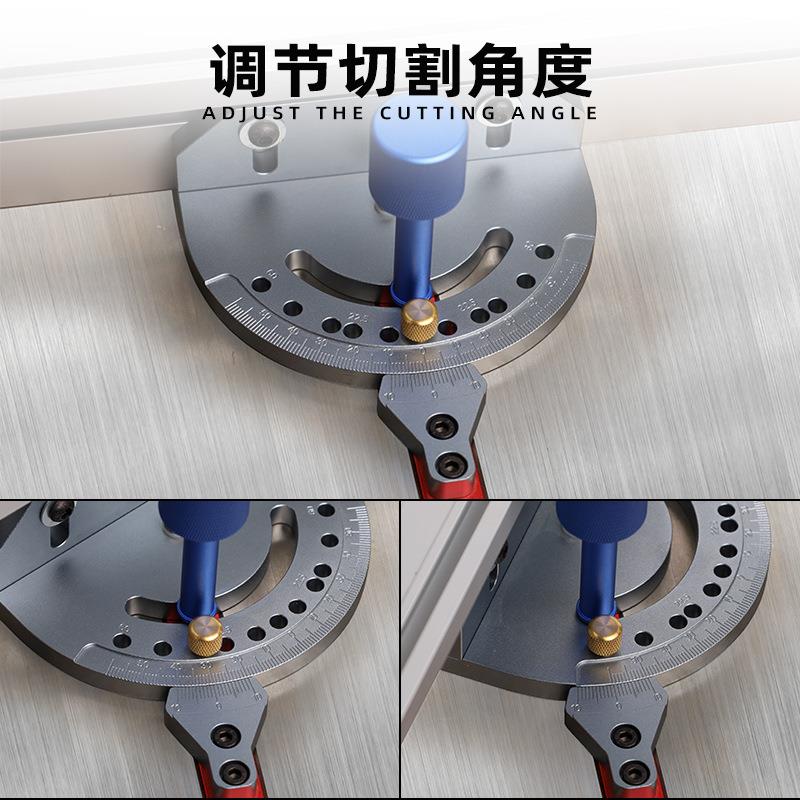 木工斜切规台切锯983推带锯可调角度尺推木板锯辅把具工具