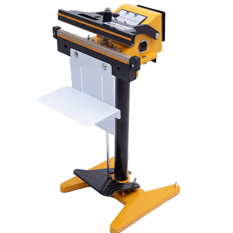 脚踏封口机 塑料袋PE薄膜连续脚踩立式SF450铝架无纺布气动封口机