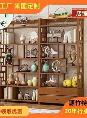 木中式用玄关隔家断茶具办博古架公多宝阁实装74181饰品摆件层列