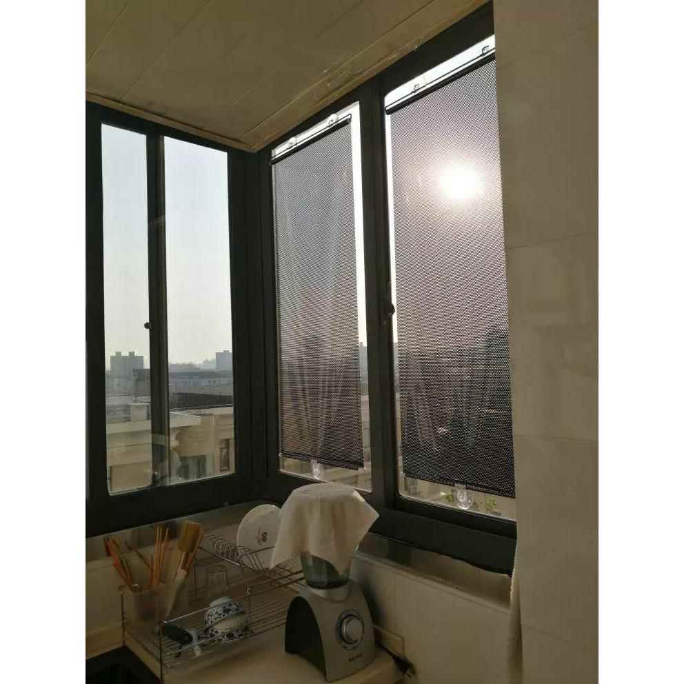 阳台遮阳帘吸盘卧室隔热遮光窗帘浴室玻璃膜家用办公伸缩窗帘之军