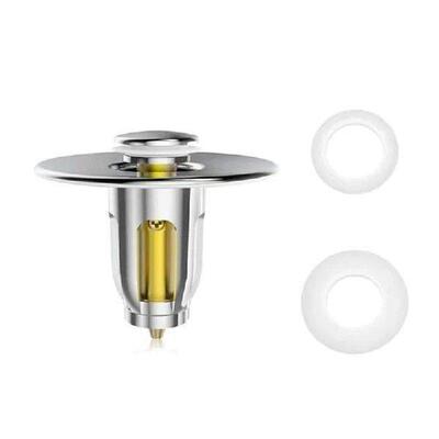 Practical PopUp Basin Plug with Removable Filter Basket