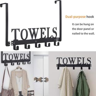 Over The Door Hooks Towel Holder Door Mount Towel Rack