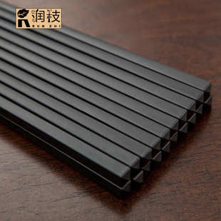 10双非骨瓷27CM不发霉 耐高温家庭酒店专用防滑家用合金筷子套装