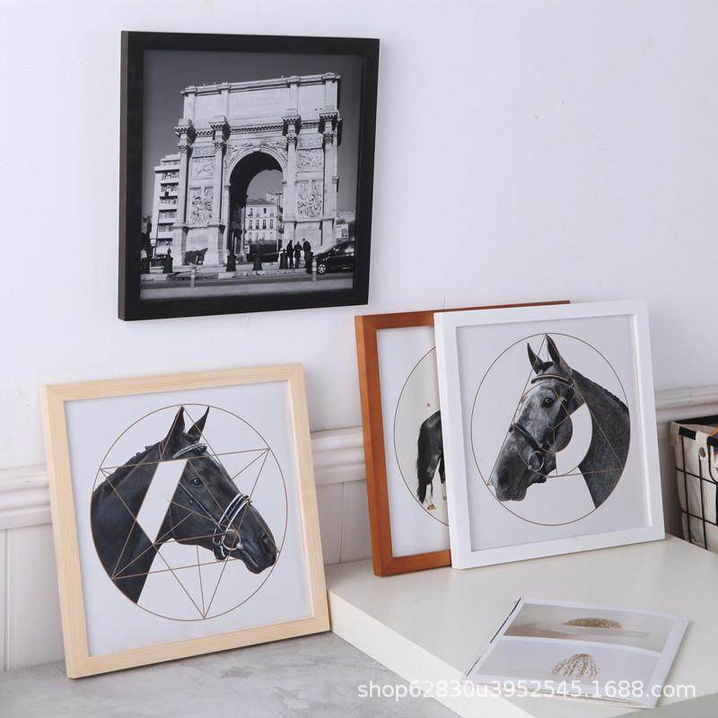 实木正方形相框装饰裱画33&times;33摆台38*38画室画框挂墙装裱