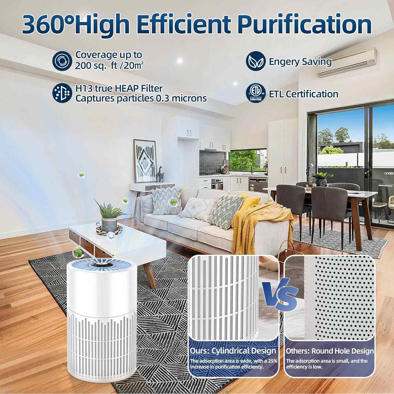 家用空气净化器除甲醛室内桌面小型睡眠定时空气净化器过滤器净化