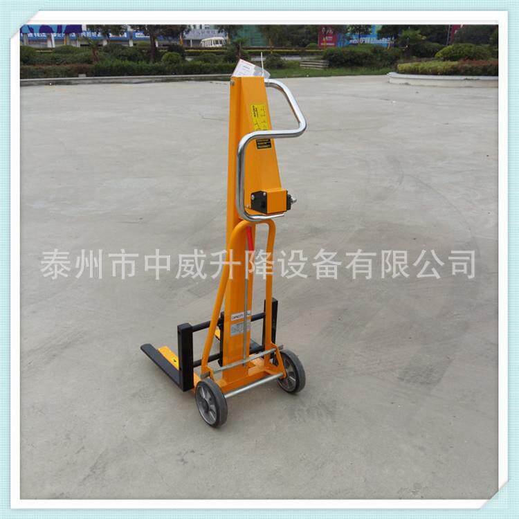 上海叉车供应轻便型手摇堆高车 绷带型货物升高车 升降装卸运车