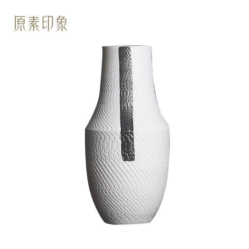 新中式陶瓷花瓶摆件样板房间电视柜客厅玄关插花水墨花器软装饰品