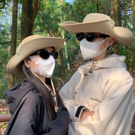 西部牛仔帽女辣妹户外登山露营防水速干渔夫帽，日系遮阳防晒帽子男