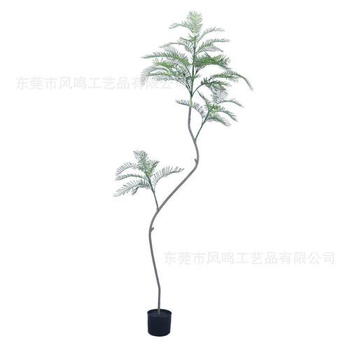 仿真fm0985花楹客大厅型落地植物装仿饰盆栽摆件室内蓝轻奢绿植生