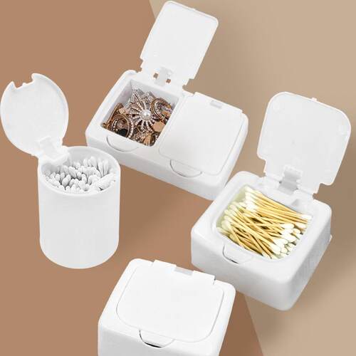 Desktop Press-Type Storage Box with Lid, Pop-up Window Desig