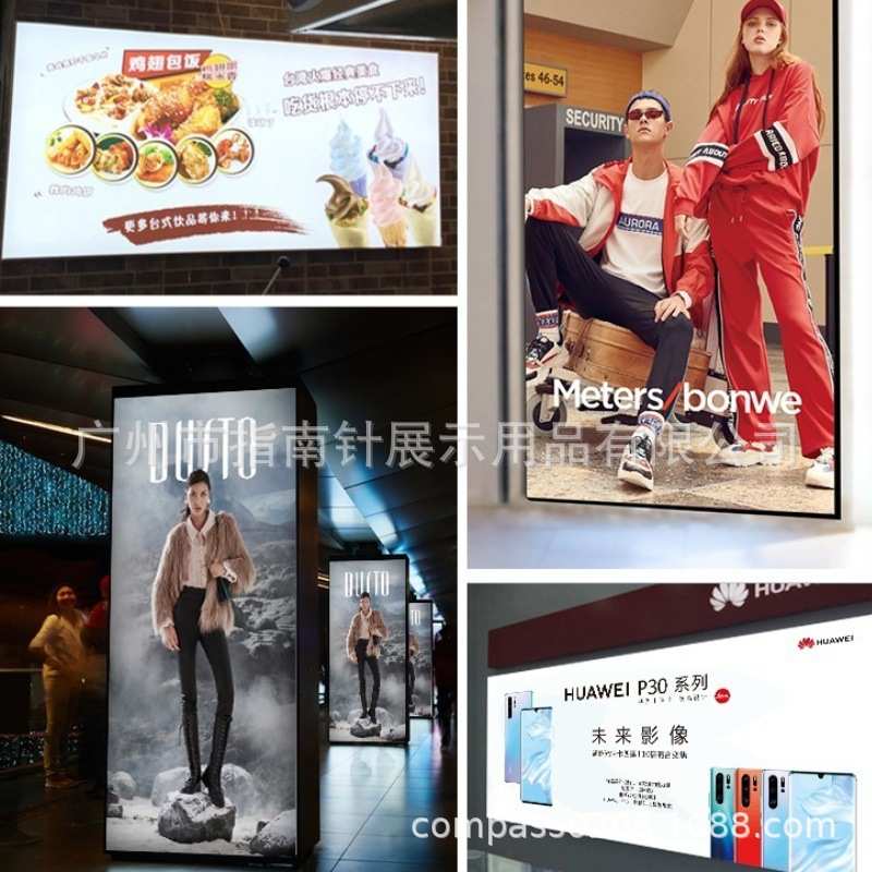 无边框卡布灯箱定做 地铁UV软膜灯箱定制 LED双面发光广告牌订做