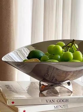 现代51234轻奢34不锈钢KTV酒水果盘几家居店桌面茶收纳托盘装饰品