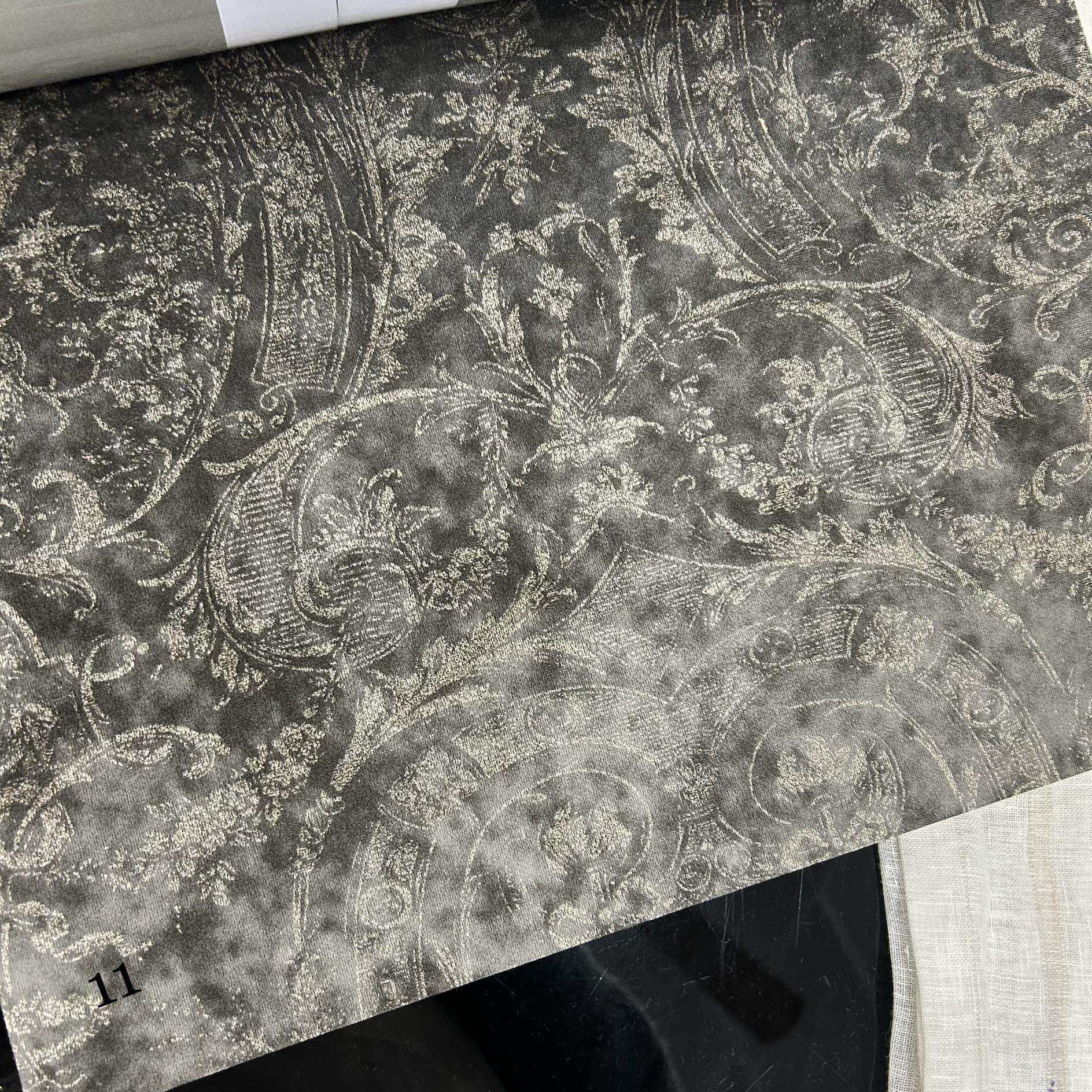 门幅280cm烫金绒布法式欧式花布红色蓝色黄色宽幅烫金绒布窗帘布