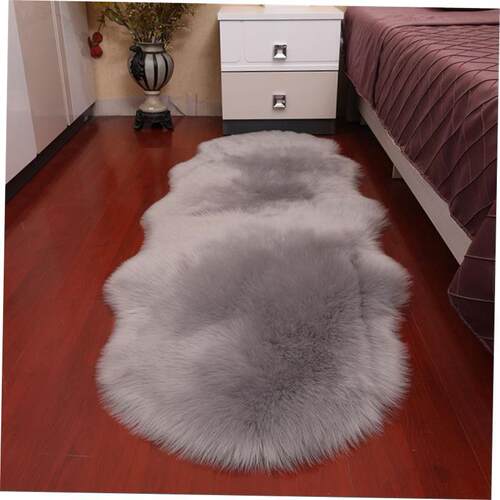 Soft Faux Fur Wool Carpet for Living Room Artificial Wool