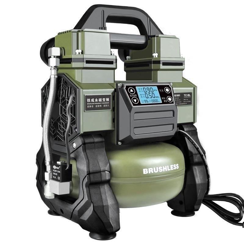铁成变频空压机便携小型无油静音气泵木工喷漆高压220v空气压缩机
