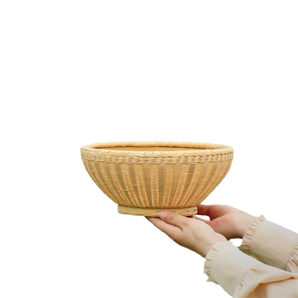 精品本色竹编果篮传统馒头筐竹篮子水果篮传统竹制品非遗