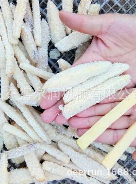 全自动土豆条上粉机 地瓜条裹粉机 冷冻裹粉薯条生产线 优质厂家