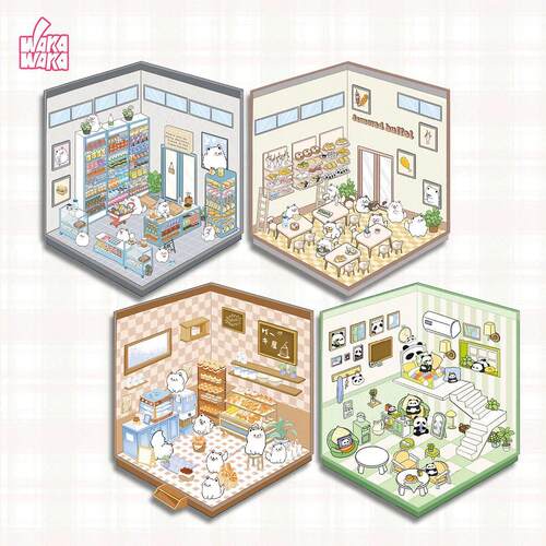 3D House Sticker Kawaii Decal Stickers for Scrapbooking Stat