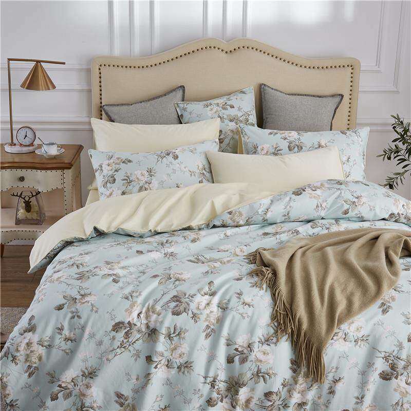 高档缎新品紫色埃及60s贡纯棉全支棉1.8米床双人床长绒棉四件套上