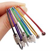 rope keychain key Color stainless wire ring ste encapsulated