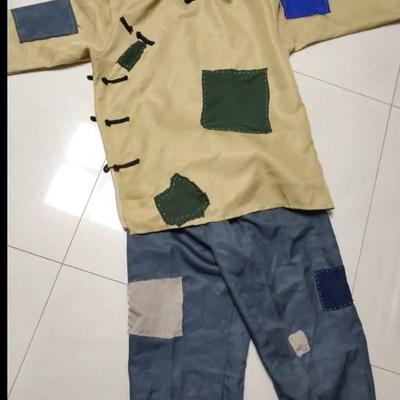 男女乞丐服儿童补丁丐帮老太太演出服乞丐服破烂全套衣服杨白劳