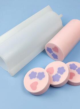 1kg硅胶大圆柱模具7.2cm直径圆柱 慕斯夹心蛋糕模具 手工肥皂模具