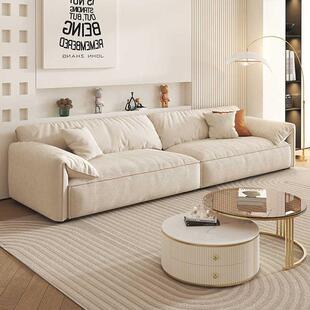 极简客厅大小户型大坐深奶油风别墅沙发 耳朵布艺沙发baxter意式