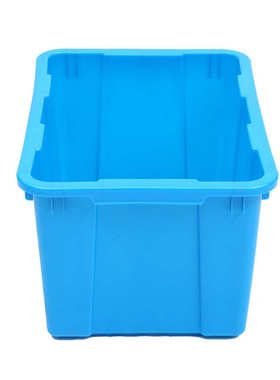 蓝色加厚614L水箱水产养鱼养龟周转箱塑料水箱封闭箱食品储存