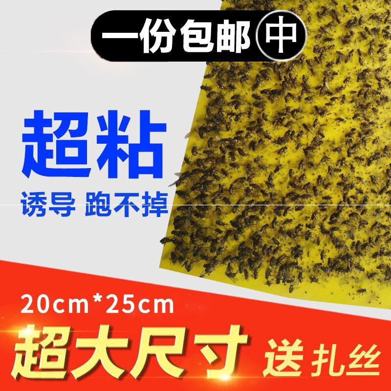 黄板双面粘虫板诱虫板器粘贴纸飞虫温室昆虫农场黏沾虫驱蚊子