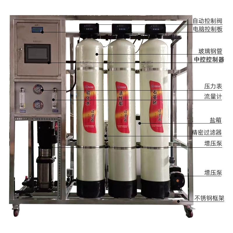 反渗透纯水设备商用水处理设备0.25吨RO工业净水设备去离子设备