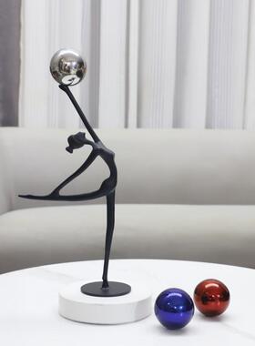 厅欧式轻奢抽象跳塑1154舞女孩人物艺术雕摆件客玄样关板房家居装