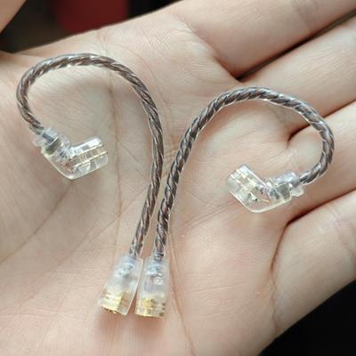 DIY手工转接线 0.78MM插针转MMCX母座 QDC KZ TRN OFC无氧铜线