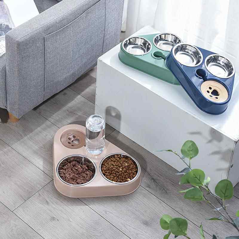 新款塑料三角型自动饮水塑料宠物狗碗猫碗 小号