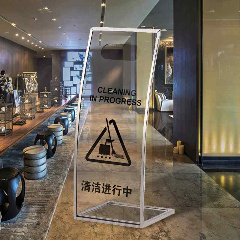 小地滑指示示牌不锈钢弧38969心形亚克力示告牌工作清洁进行中提