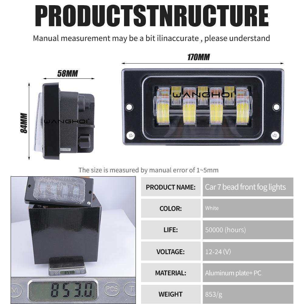 适用LADA汽车2110-2117雾灯保险杠前照灯灯4LED透镜40W越野汽车灯