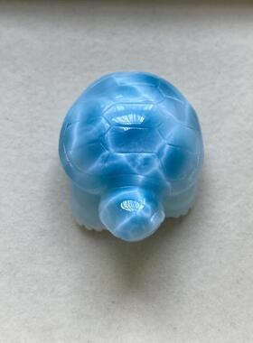 海纹石小乌龟吊坠拉利玛龙龟项坠锁骨链坠挂件规格37.1*26.2*18.2