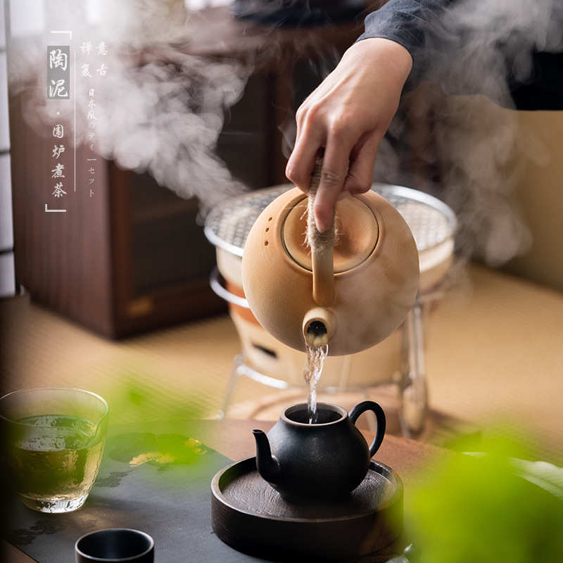围炉煮茶壶炭火茶炉茶壶整套煮茶器中式古法煮茶炉炭炉户外陶壶