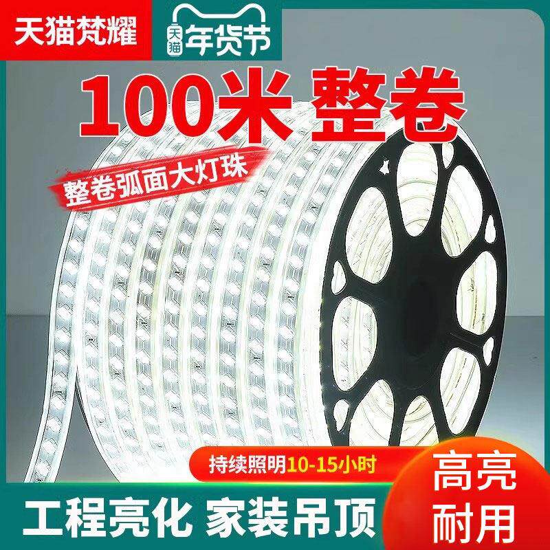 LED灯带条100米超亮白光软灯条户外亮化工程装饰室外防水线 线灯2