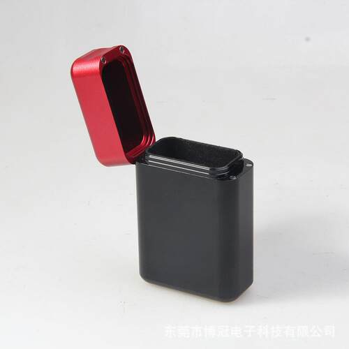 BOSMAA汽车钥匙屏蔽盒子KB021数控铝制金属CNC转轴翻盖磁铁吸合盒