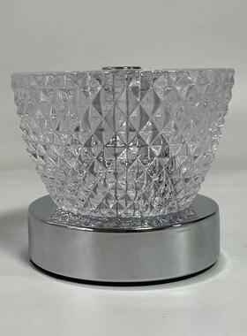 创意现代金属几何艺术装饰摆饰样品屋展示中心高档玻璃钻石碗软装