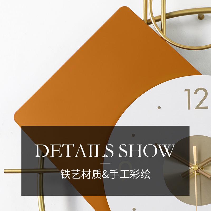 北欧网红钟表挂钟客厅家用时尚简约现代轻奢艺术餐厅装饰时钟挂墙