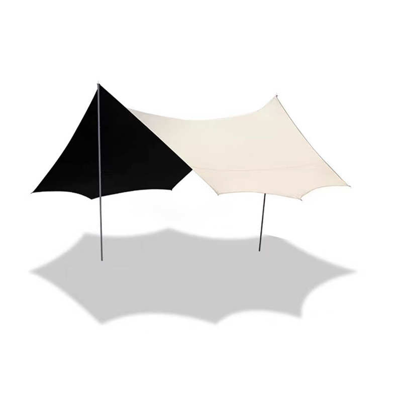 户外八角黑胶天幕便携式野营防晒防雨帐篷露营遮阳烧烤聚餐自驾游