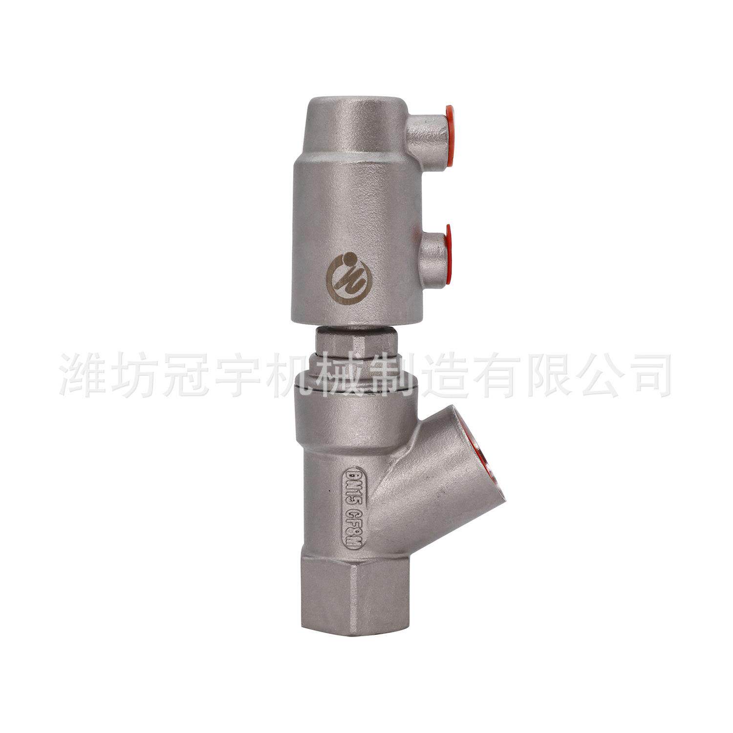 不锈钢气动角座阀DN15-27立式放料角座阀灌装机直线灌装阀