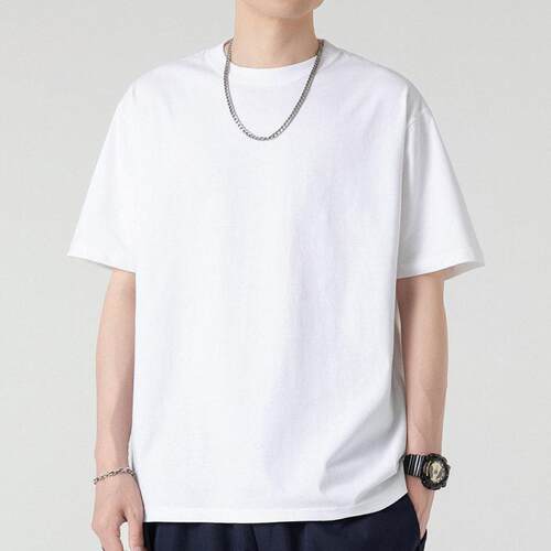 Sleeve shirt Men O Neck Tees Black White Color Clothing