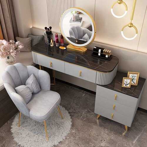 梳妆台卧室现代简约小户型北欧轻奢网红ins风化妆台桌收纳柜一体