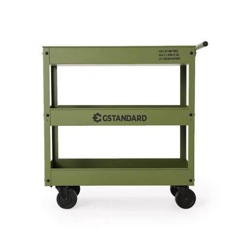 Gstandard小推车置物架工业风可移动书架工具收纳零食绿植花架