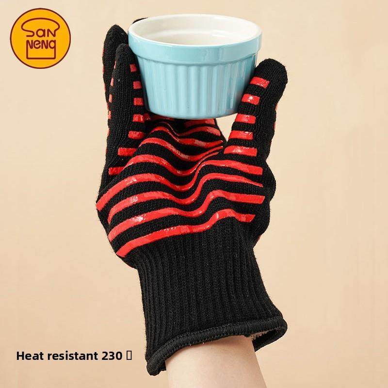 高档三高能耐温手套箱微波炉指手套防烫厨房烘烤家用工具S五n799