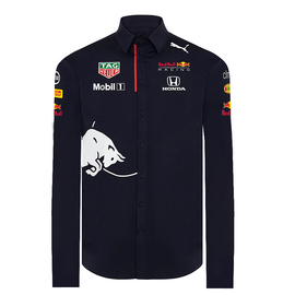 F1赛车服长袖衬衣衬衫红牛车队Redbull维斯塔潘春秋工作服男定制